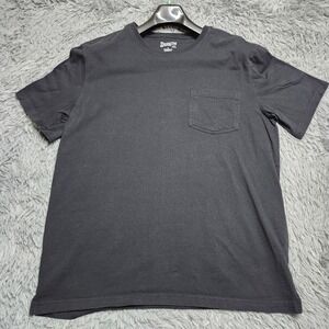 Duluth Trading Company TShirt Mens Large L Longtail Pocket Tee Black Cotton